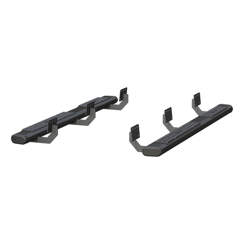 ARIES 4445048 - 6 x 75 Black Aluminum Oval Side Bars, Select Ram 1500 Quad Cab