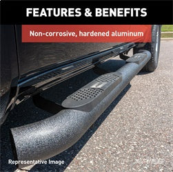 ARIES AL232013 - Big Step 4 Black Aluminum Round Side Bars, Select Toyota Tundra