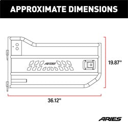 ARIES AR15009 - Black Aluminum Front Jeep Wrangler JK Tube Half Doors