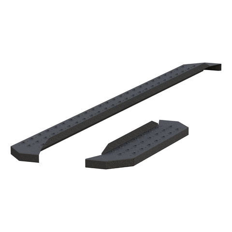 ARIES C3696 - RidgeStep 6-1/2 x 96", 36 Black Steel Running Boards (No Brackets)