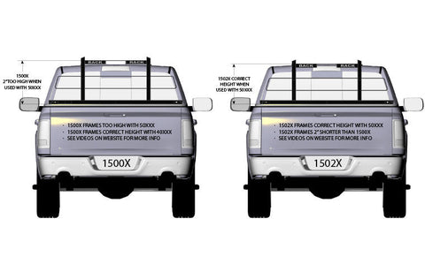 Backrack 15024 - Short Headache Rack 08-19 Silv/Sra, 04-14 F-150 Steel Bdy, 15-22 Almn Bdy