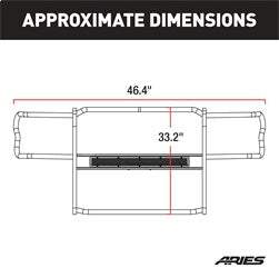 ARIES P4088 - Pro Series Black Steel Grille Guard, Select Chevrolet Colorado, GMC Canyon