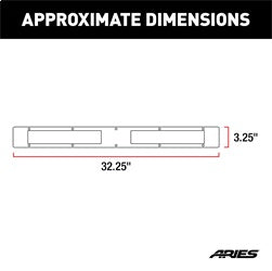 ARIES PC10OS - Pro Series 30-Inch Brushed Stainless Light Bar Cover Plate