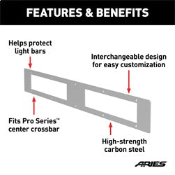 ARIES PC10OS - Pro Series 30-Inch Brushed Stainless Light Bar Cover Plate